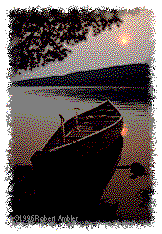 Canoe at Dusk on Caribou Lake